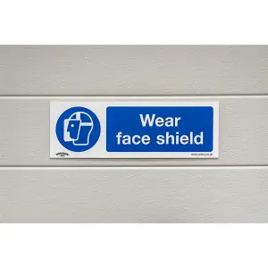 Sealey Mandatory Safety Sign Wear Face Shield Self-Adhesive Vinyl x10 SS55V10