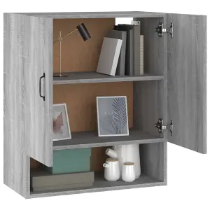 Berkfield Wall Cabinet Grey Sonoma 60x31x70 cm Engineered Wood