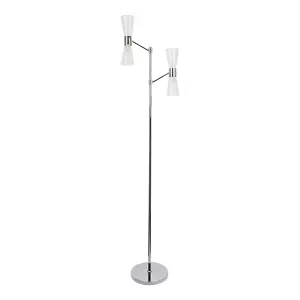 HERRERA 4 LIGHT POLISHED CHROME FLOOR LAMP