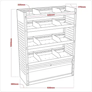 Sealey Modular Flat Shelf Van Storage System APMSVCOMBO1