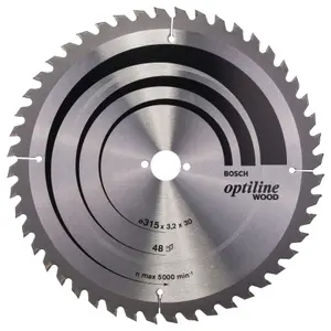 Bosch Professional Optiline Wood Circular Saw Blade - 315 x 30 x 3.2 mm, 48 Teeth