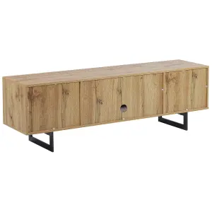 Beliani Rustic TV Stand Light Wood BOISO