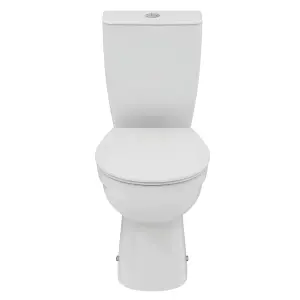 Ideal Standard Tirso White Close-coupled Round Toilet set with Soft close seat & Close coupled cistern