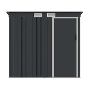 Charles Bentley Metal Galvanised Steel Shed 6.6ft x 4ft