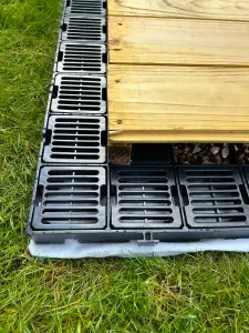 Premium ProBase 16ft x 10ft Garden Shed Base Kit - 60 ProBase Grids - To include 4 Anchor Blocks + 188 French Drains and Membrane