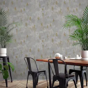 Paul Moneypenny Concrete Grey Urban Texture Wallpaper for Grandeco