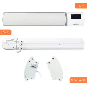 Mirrorstone 3000W Helios Wi-Fi Remote Controllable Infrared Bar Heater In White Finish, Wall/Ceiling Mount, Indoor Electric Heater