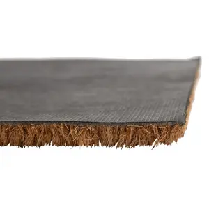 Nicola Spring - Coir Double Door Mat - 120 x 40cm - Grey Border