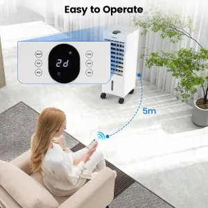 Costway 3-in-1 Portable Evaporative Cooler Fan Humidifier Air Conditioners 3 Wind Speeds