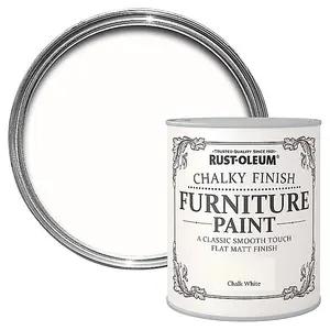 Rust-Oleum Chalk white Chalky effect Matt Furniture paint, 750ml