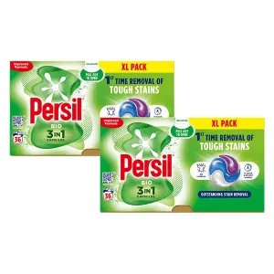 Persil XL 3in1 Washing Capsules Bio Stain Removal w/ Lasting Freshness 36W, 2pk