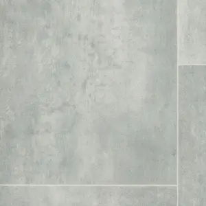 Stone Effect Light Grey Anti-Slip Contract Commercial Heavy-Duty Vinyl Flooring with 3.8mm Thickness-8m(26'3") X 4m(13'1")-32m²