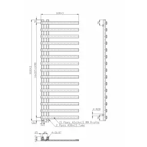 Right Radiators Prefilled Electric Heated Towel Rail Designer Ladder Warmer Rads - 1600x600mm Chrome