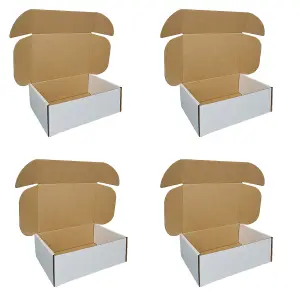 10 x White 7x5.5x2" Strong Single Wall Die Cut Packing Shipping Boxes