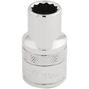 Draper 1/2" Square Drive Hi-Torq 12 Point Socket 11mm 33095