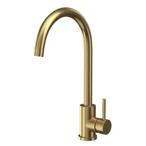 UK Home Living Avalon Icon Brushed Brass Kitchen Mixer Tap