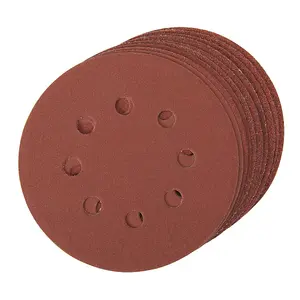 10 PACK 125mm Mixed Grits Sanding Sheet Discs Punched Aluminium Oxide Hook Loop