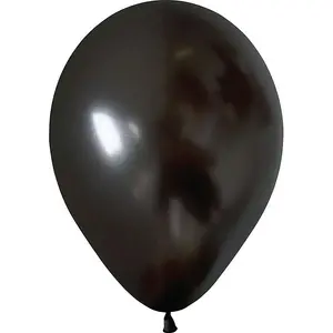 Latex Plain Balloons (Pack of 100) Metallic Black (One Size)