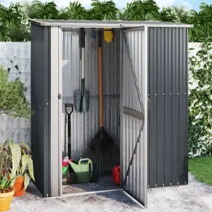 180.5 cm x 97 cm Amarius plastic tool shed Anthracite