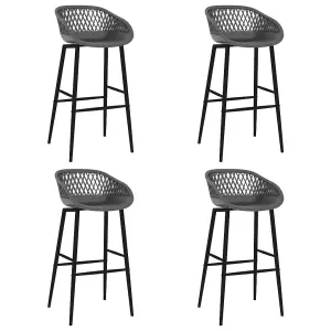 Berkfield 5 Piece Bar Set Black and Grey