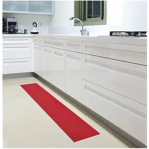 150 x 30cm Red Durable Anti Slip Fabric PVC - Waterproof - Cut to Size