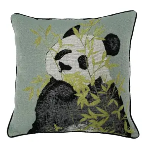 furn. Pandas Jacquard Feather Rich Cushion