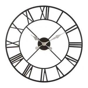 Interiors by Premier Vitus Black Metal Wall Clock