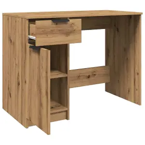 Berkfield Desk Artisan Oak 100x50x75 cm Engineered Wood