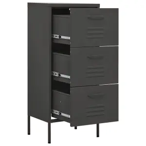 Berkfield Storage Cabinet Anthracite 42.5x35x101.5 cm Steel