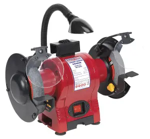 Sealey Bench Grinder 150mm With Work Light Lamp & Water Tray 250W/230V BG150WL