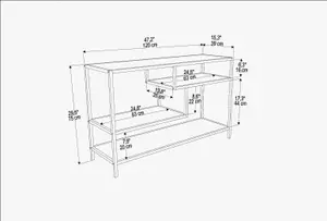 Decorotika Robins TV Stand TV Unit TV Cabinet for TVs up to 55 inches