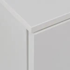 Sienna Bedside in White/White High Gloss