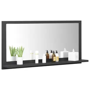 Dorlene Framed Wall Mounted Bathroom Mirror Grey / 40 cm