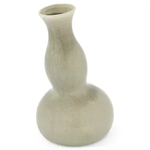 Grey Tilted Abstract Vase - 25cm