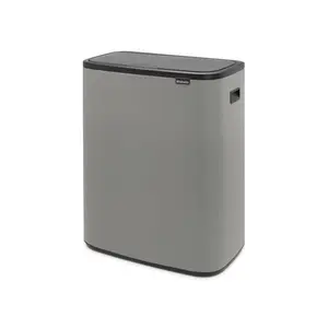 Bo Touch Bin, 60 litre, with 1 inner Plastic Bucket Mineral Concrete Grey