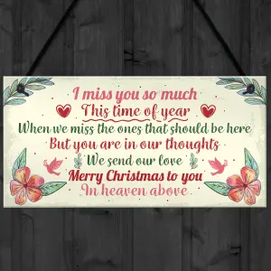 Red Ocean Christmas Memorial Hanging Grave Side Plaque Rememberance Tree Decoration Family Gift