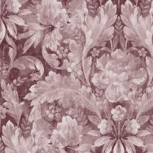 Laura Ashley Faded Glamour Apolline Pale Blackberry Smooth Wallpaper