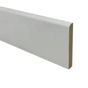 PACK OF 20 (Total 20 Units) - 15mm x 44mm White Primed 9mm Radius Once Rounded Architrave - 4400mm Length