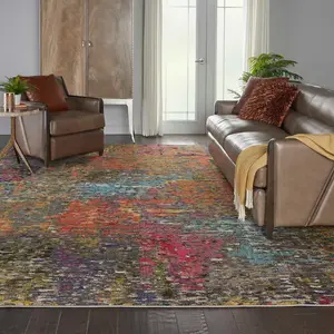 Sunset Graphic Abstract Modern Rug for Living Room Bedroom and Dining Room-66 X 305cm (Runner)