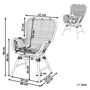 Dining Chair TOGO Rattan Black