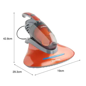 VonHaus UV Vacuum Cleaner 17Kpa, Handheld Bed Vacuum with HEPA Filter, 500W Mattress Cleaner Machine, 500ml, Crevice Tool