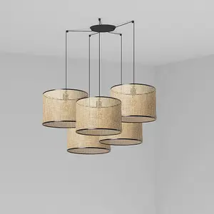 Luminosa Mambo Cluster Pendant Ceiling Light Beige, E27