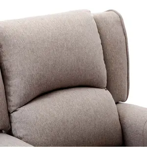 Charlotte Modern Fabric Pushback Recliner Armchair Sofa Accent Chair Reclining (Pumice)