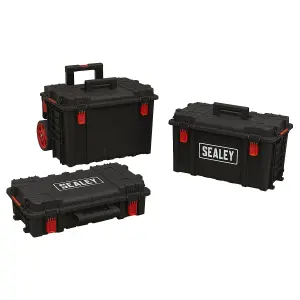 Sealey Mobile Storage System Set 3 Pieces Heavy-Duty Shockproof Plastic AP890