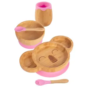 5pc Bamboo Koala Baby Weaning Set - Pink