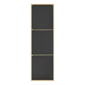 Alcantera Rectangle Metal Frame Wall Mirror Simple and Elegant Modern Design Gold / 170cm H x 50cm W