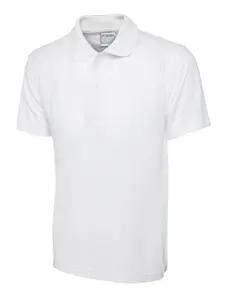 Uneek - Unisex Ultra Cotton Poloshirt - Reactive Dyed - White - Size S