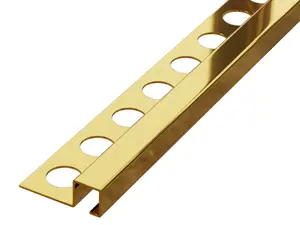 ILCOM decorative profile Q 12mm x 2440mm x 0.6mm Gold Polished Stainless Steel