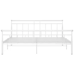 Berkfield Bed Frame White Metal 180x200 cm 6FT Super King