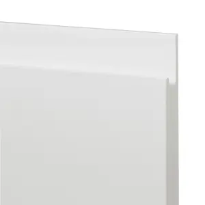 GoodHome Garcinia Integrated handle Gloss white Highline Cabinet door (W)450mm (H)715mm (T)19mm